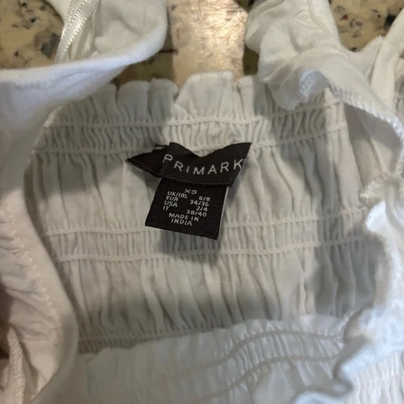 White Smocked Ruched Top - Picture 3 of 3